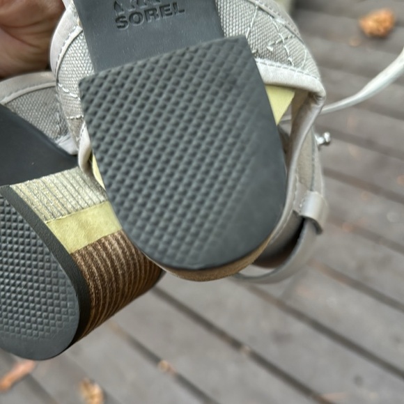 Sorel Addington Cuff Gray and Yellow Women's Sandals size 6 - Picture 6 of 8